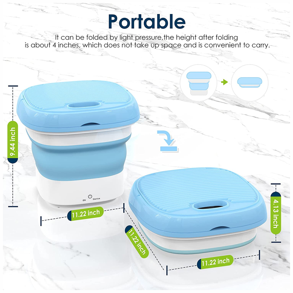 Mini Lavadora Portátil Plegable 7 Litros Ropa Bebé Interior Medias