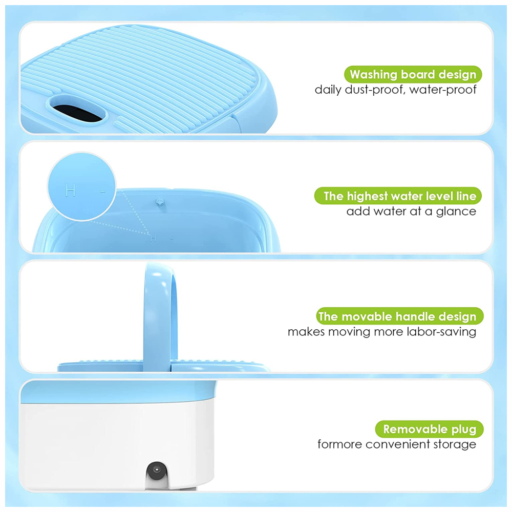 Mini Lavadora Portátil Plegable 7 Litros Ropa Bebé Interior Medias