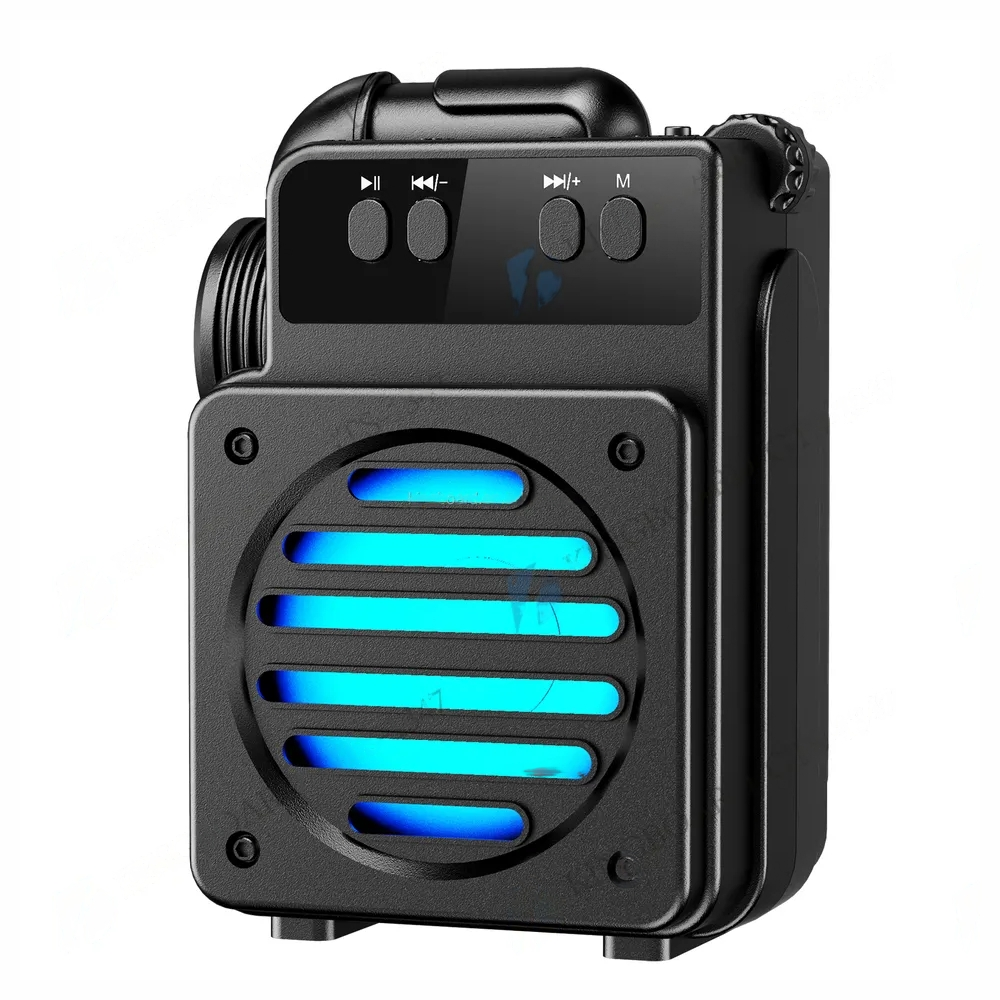 Mini Parlante Bluetooth Recargable Luces LED GTS-1347 Radio FM Karaoke