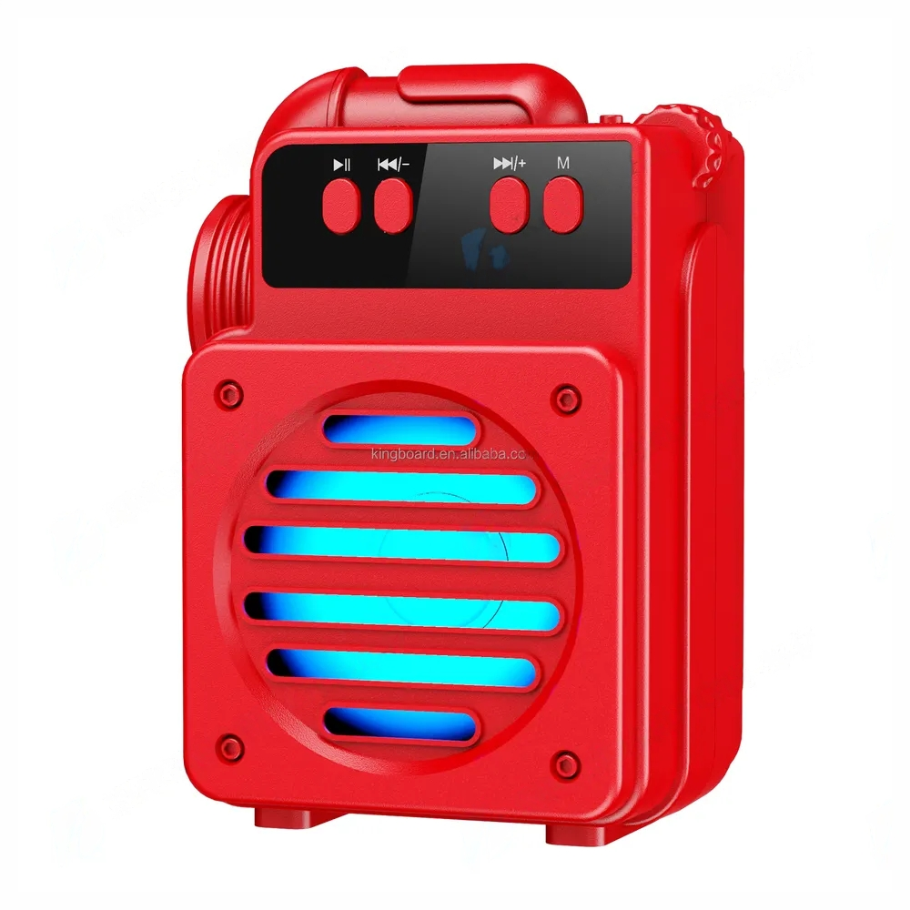 Mini Parlante Bluetooth Recargable Luces LED GTS-1347 Radio FM Karaoke