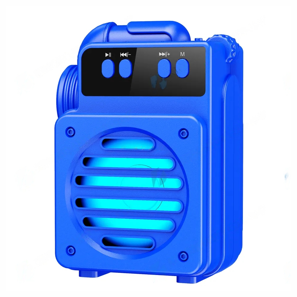 Mini Parlante Bluetooth Recargable Luces LED GTS-1347 Radio FM Karaoke
