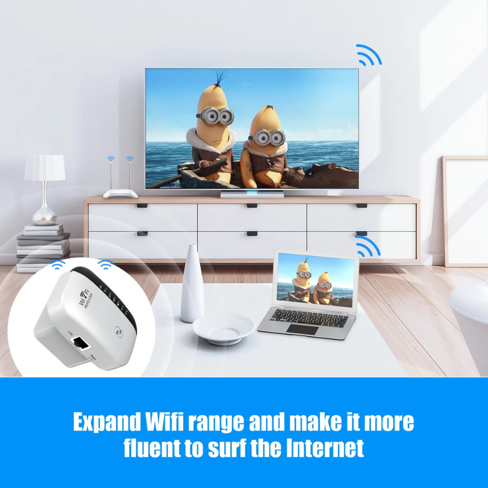 Repetidor WiFi Mini 2.4GHz 300Mbps Amplificador Señal Casa Oficina