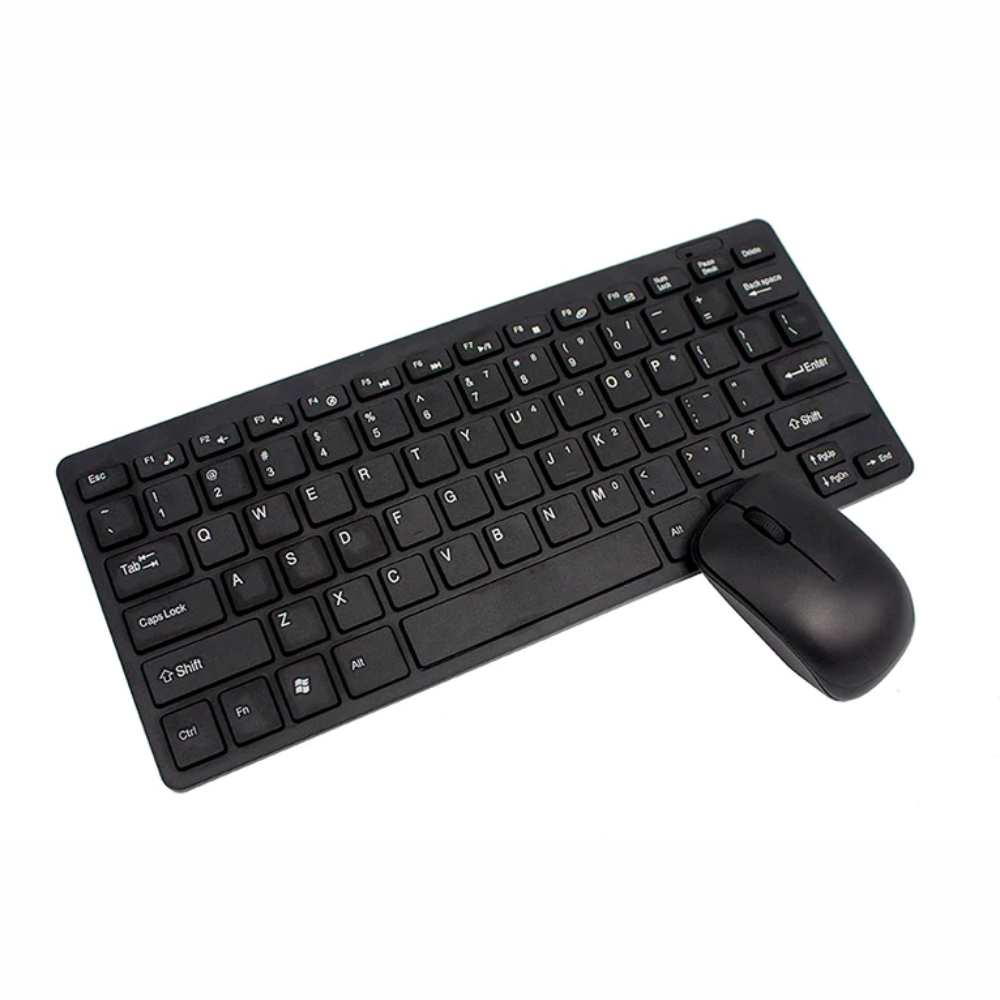 Combo Mini Teclado Mouse Inalámbrico 2.4G K-03 Protector Silicona USB