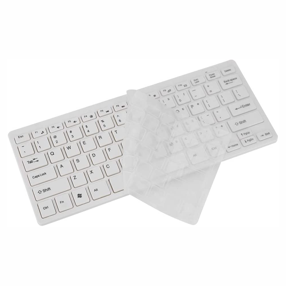 Combo Mini Teclado Mouse Inalámbrico 2.4G K-03 Protector Silicona USB
