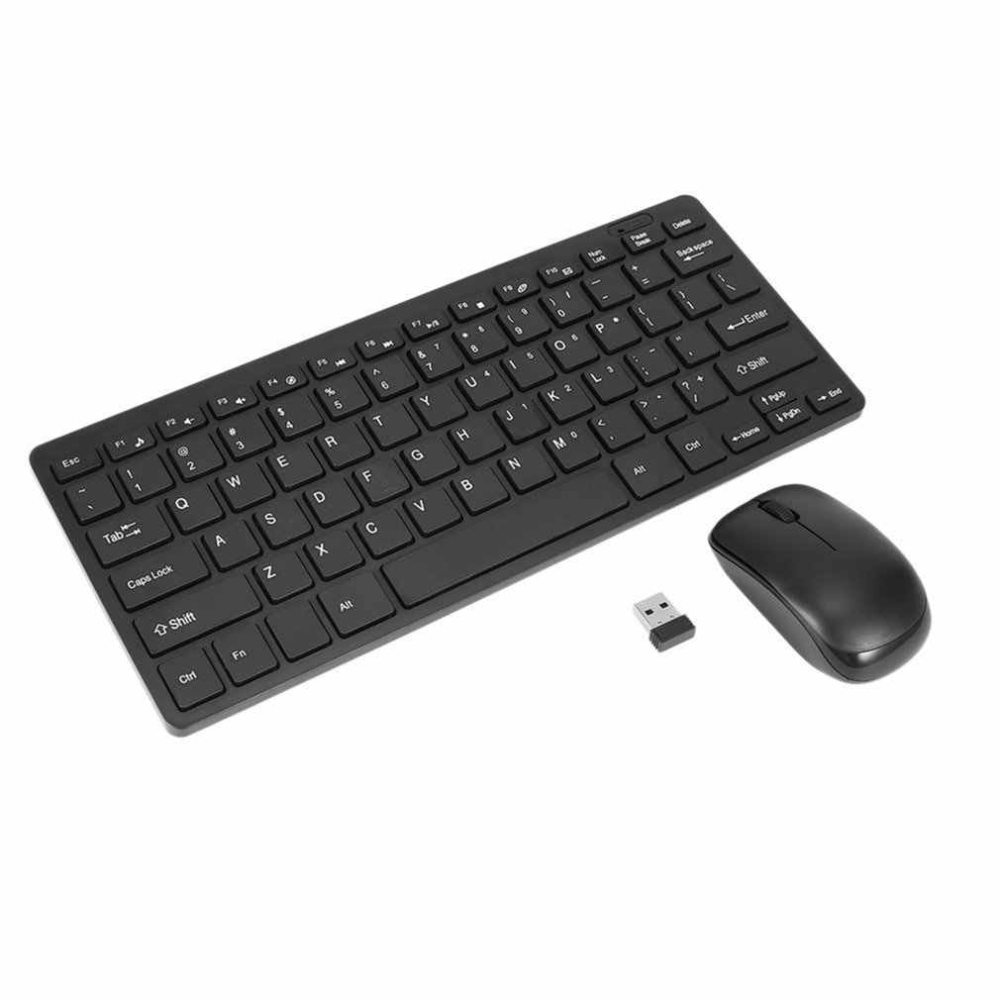 Combo Mini Teclado Mouse Inalámbrico 2.4G K-03 Protector Silicona USB