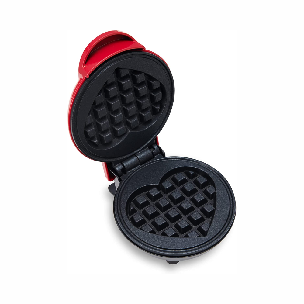 Mini Waflera Eléctrica Corazón Antiadherente 350W Compacta Desayuno