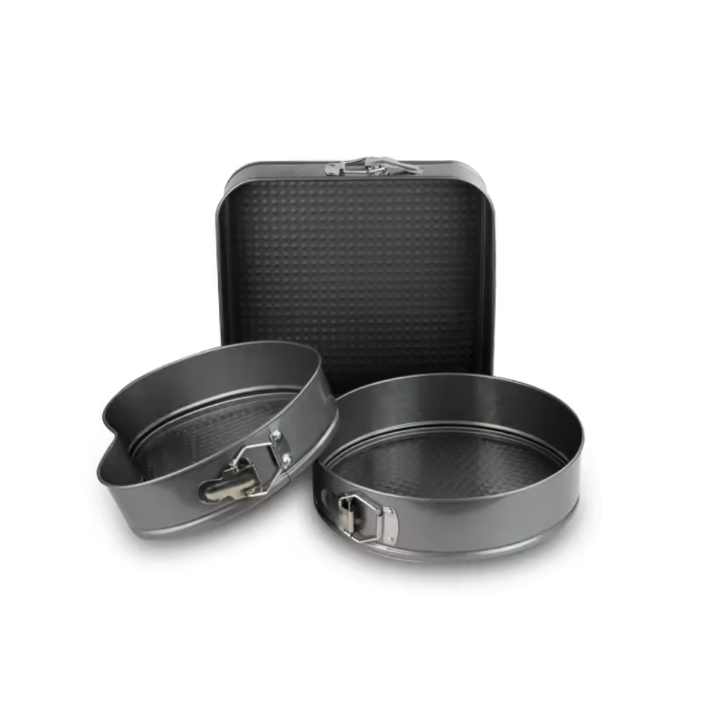 Moldes Tortas Desmontables Set 3 Antiadherente Cuadrado Corazón