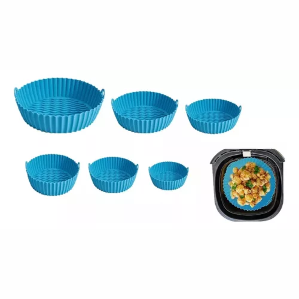 Moldes Silicona Freidora Aire Horno Set 6 Piezas Reutilizables Tortas
