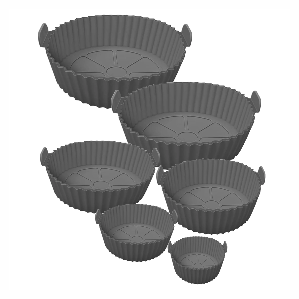 Moldes Silicona Freidora Aire Horno Set 6 Piezas Reutilizables Tortas
