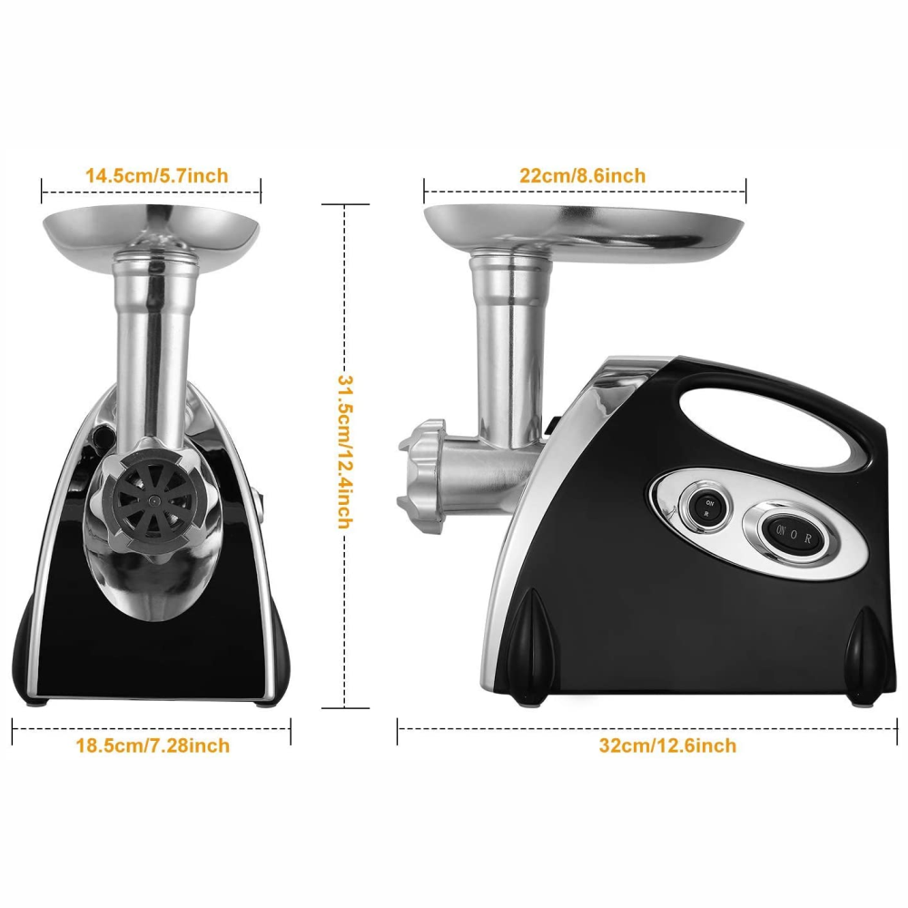 Molino Eléctrico Picador Carne Swisshome 2800W 3 Discos Corte Cocina