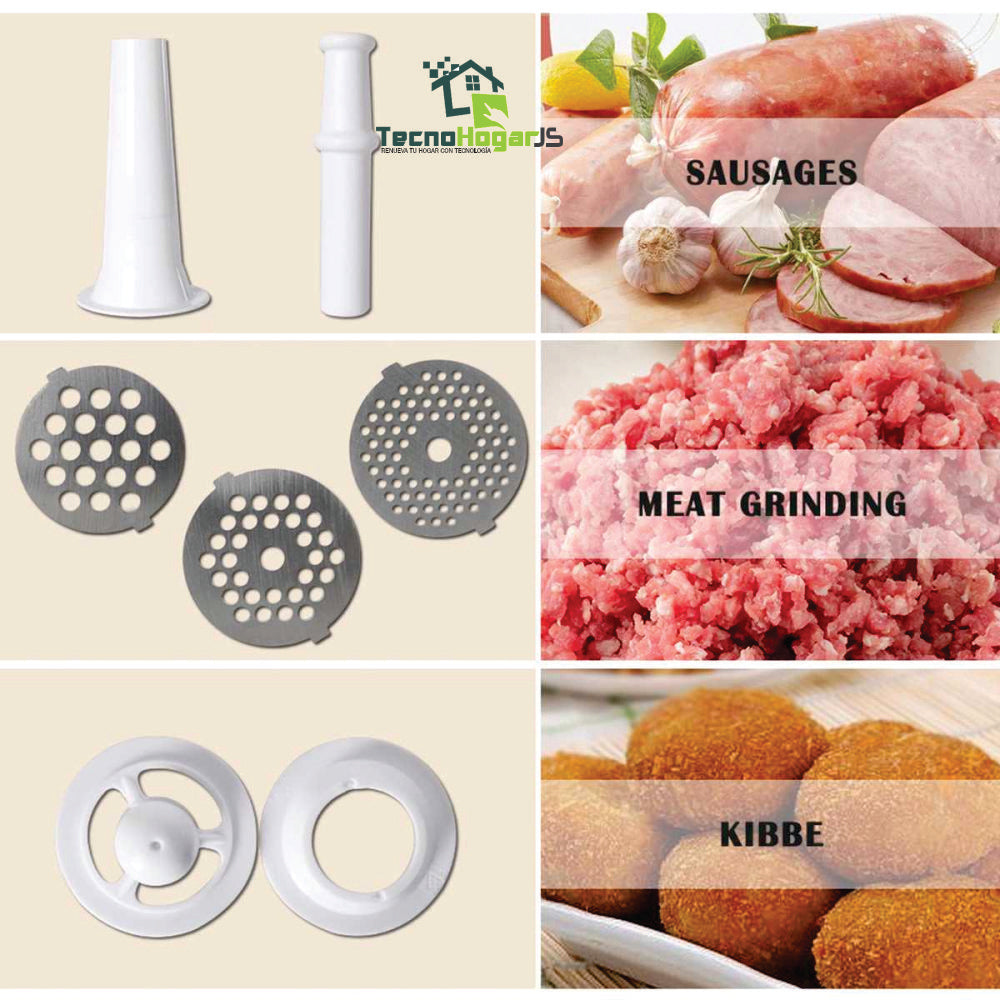 Molino Eléctrico Picador Carne Maíz Universal Royal 1200W 3 Discos