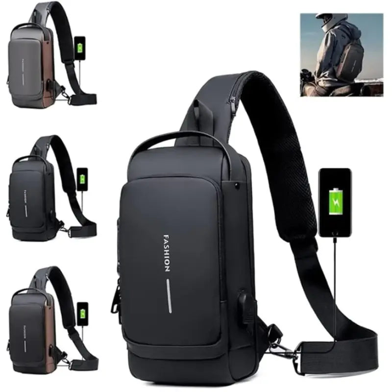 Bolso Antirrobo Hombro Clave Seguridad Bolsillo Secreto USB Viaje