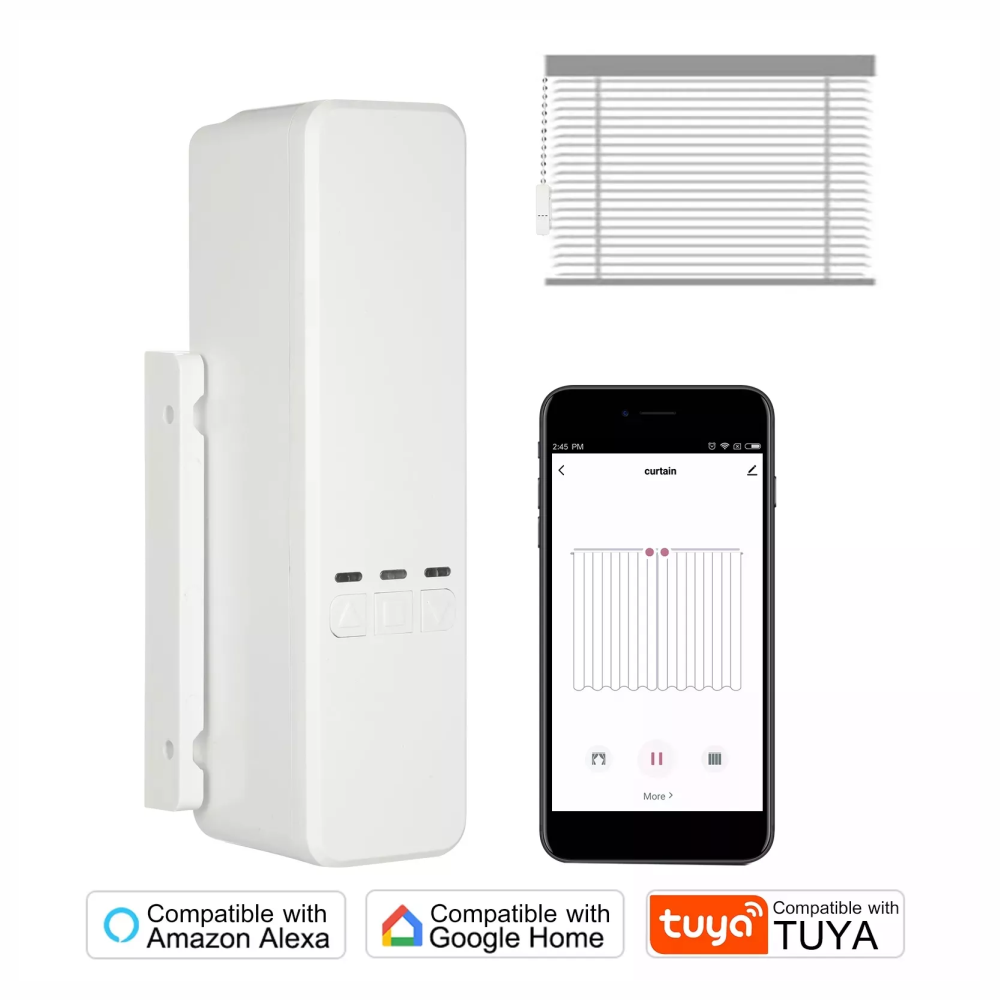 Motor Inteligente WiFi Cortinas Persianas Control Remoto App Voz Tuya