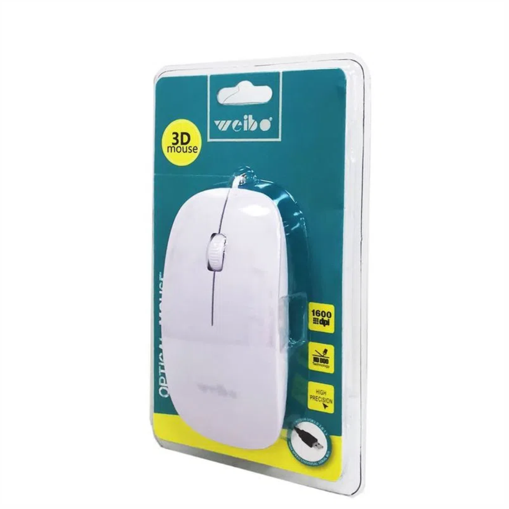 Mouse Inalámbrico Weibo 5084B Receptor USB Clic Silencioso Portátil
