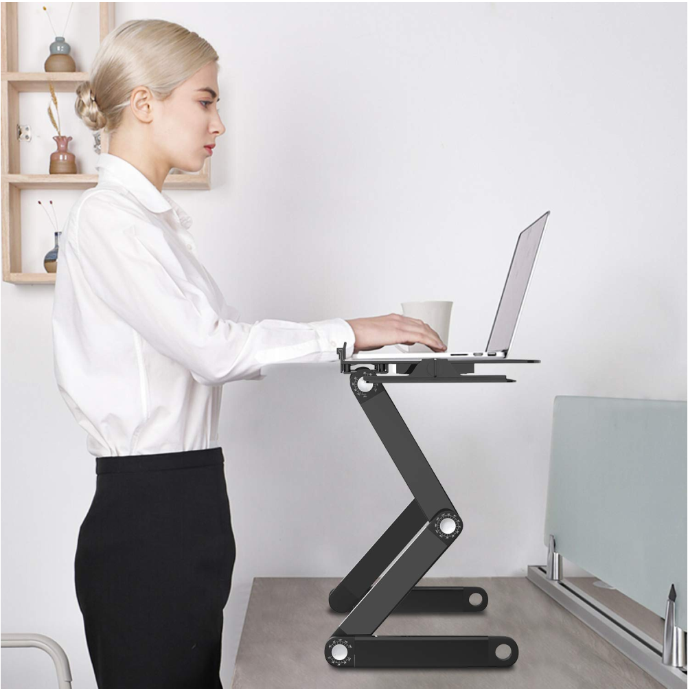 Mesa Plegable Laptop Ajustable 2 Ventiladores Base Mouse Cama Sofá