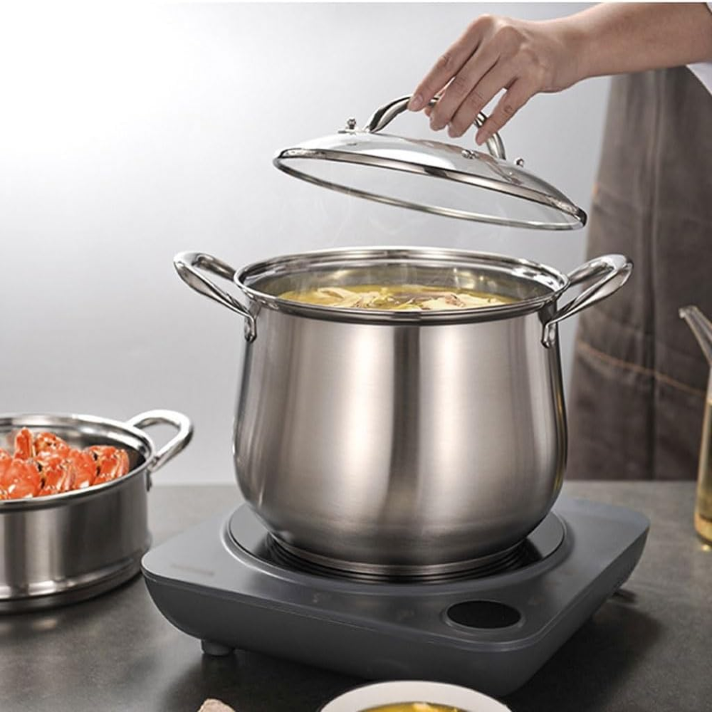 Olla Sopera Acero Inoxidable 304 21 Litros Gipfel Inducción Grande