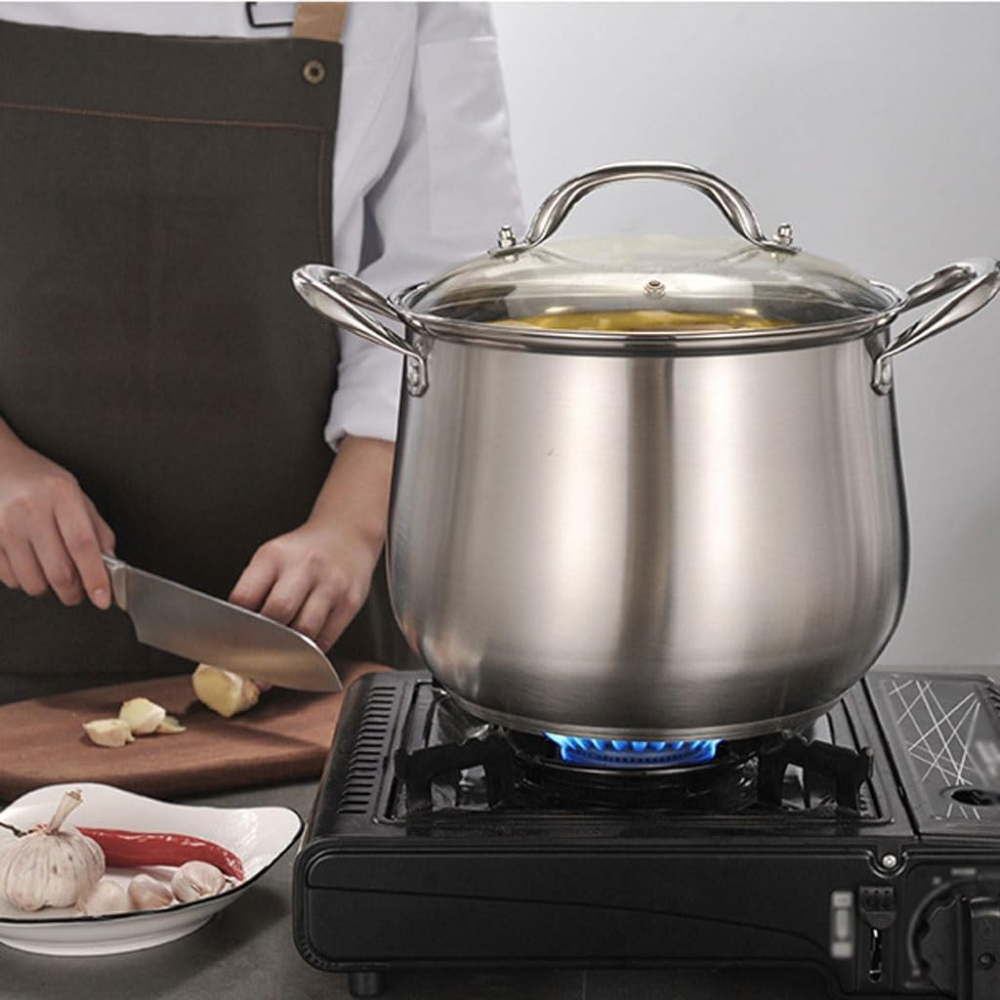 Olla Sopera Acero Inoxidable 304 21 Litros Gipfel Inducción Grande