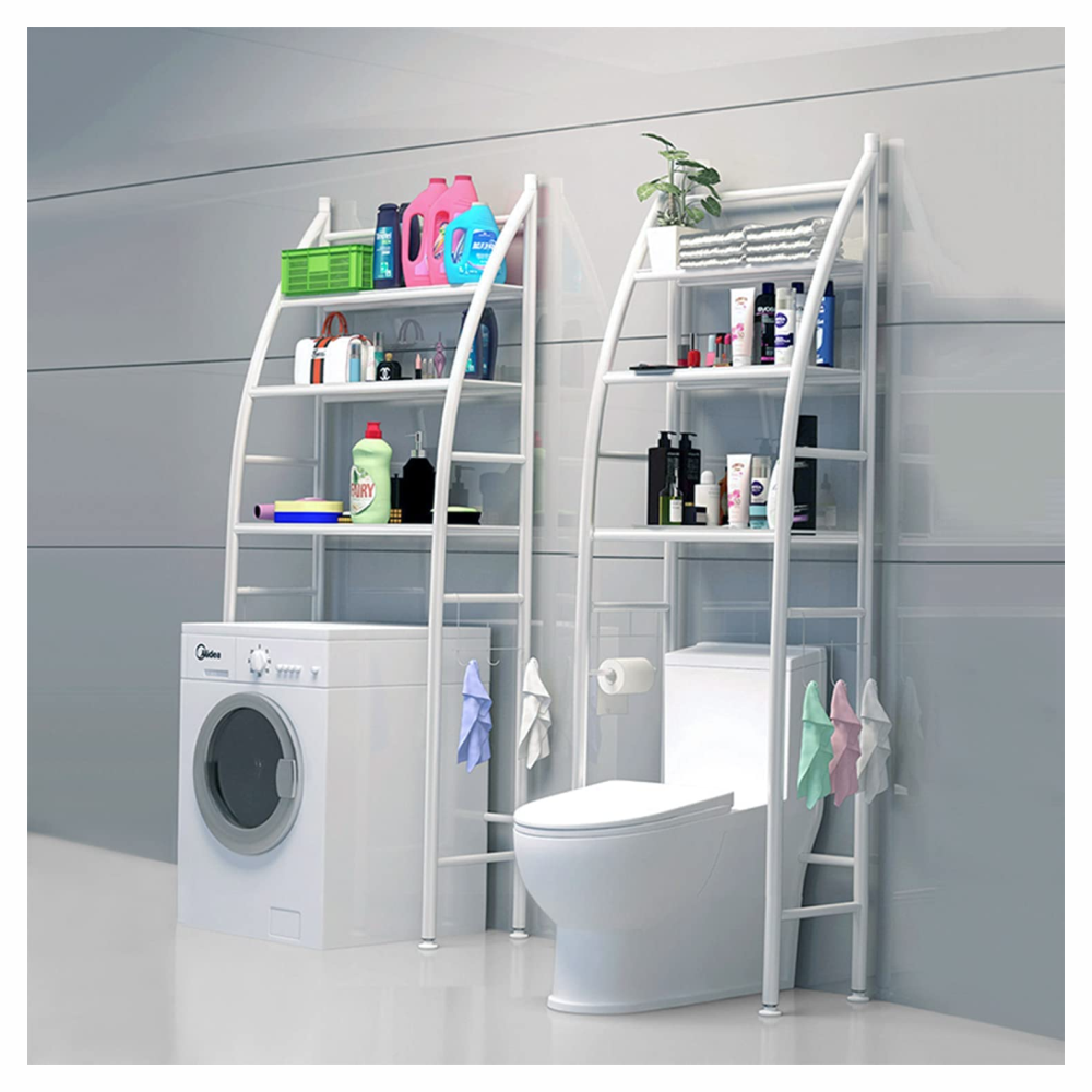 Organizador Baño Lavadora Mueble 3 Niveles Ahorrador Espacio Ganchos
