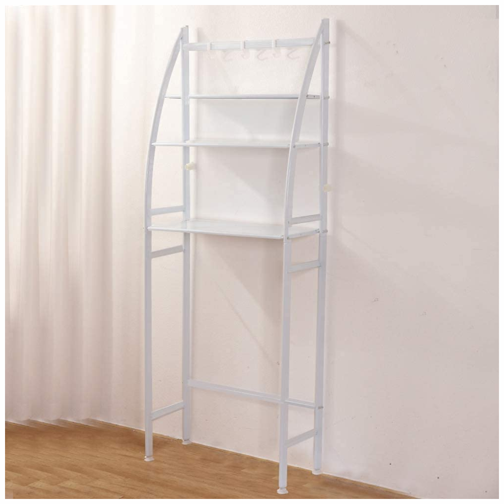 Organizador Baño Lavadora Mueble 3 Niveles Ahorrador Espacio Ganchos