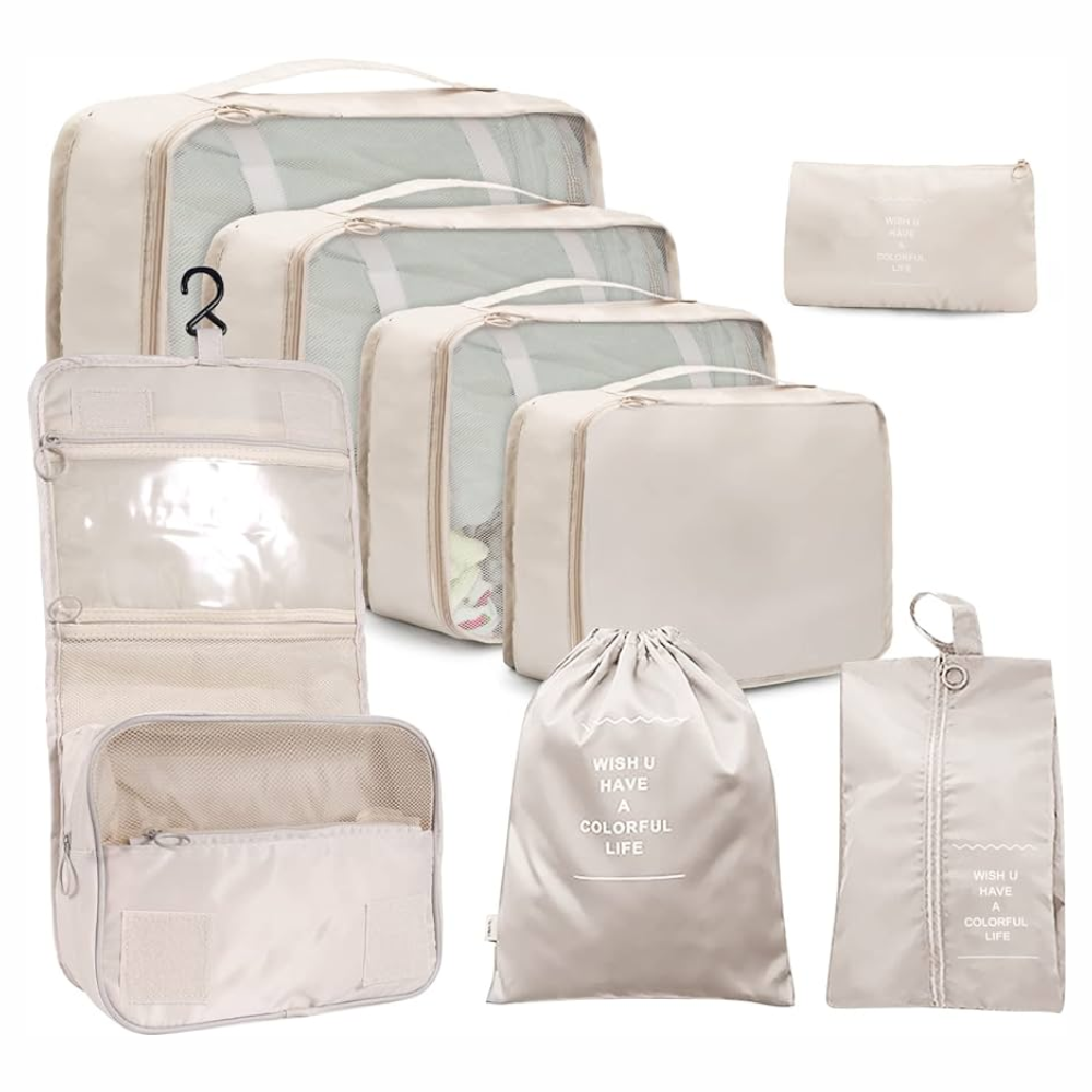 Organizador Maleta Viaje Kit 10 Bolsas Impermeable Zapatos Cosméticos