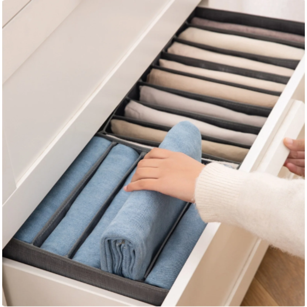 Organizador Ropa Camisas Pantalones 7 Divisiones Plegable Cajón Closet