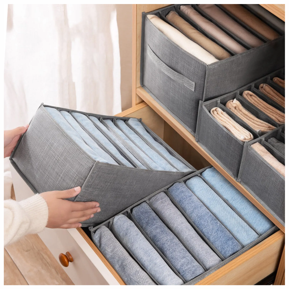 Organizador Ropa Camisas Pantalones 7 Divisiones Plegable Cajón Closet