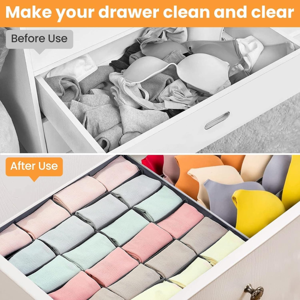 Organizador Ropa Interior Divisor Cajones SN04 Set 4 Medias Corbatas