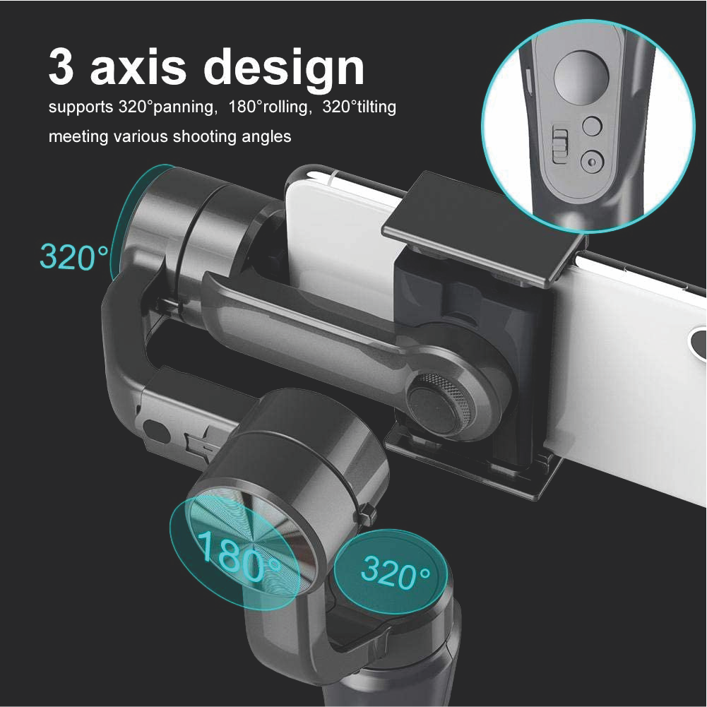 Gimbal Estabilizador Video 3 Ejes Celular Bluetooth 2200mAh Estuche
