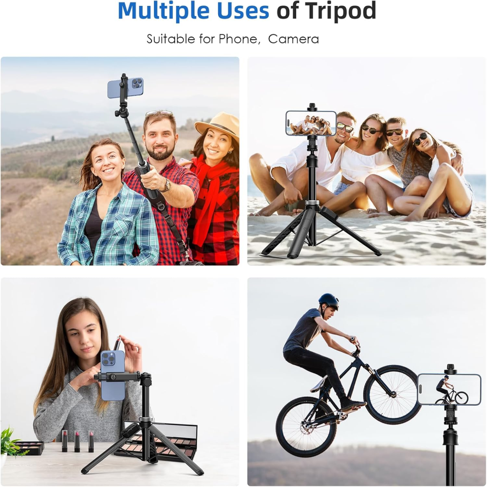 Palo Selfie Trípode Bluetooth Control Remoto Extensible 157cm Celular