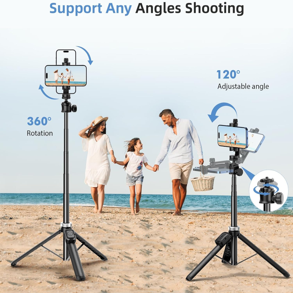 Palo Selfie Trípode Bluetooth Control Remoto Extensible 157cm Celular