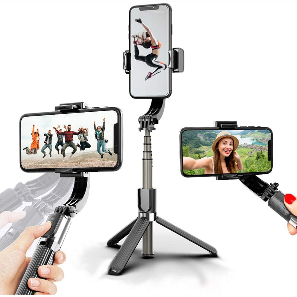 Palo Selfie Gimbal H5 Trípode 3x1 Control Bluetooth Extensible 65cm