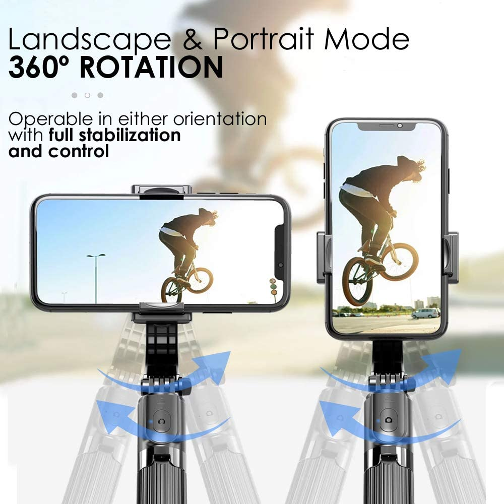 Palo Selfie Gimbal H5 Trípode 3x1 Control Bluetooth Extensible 65cm