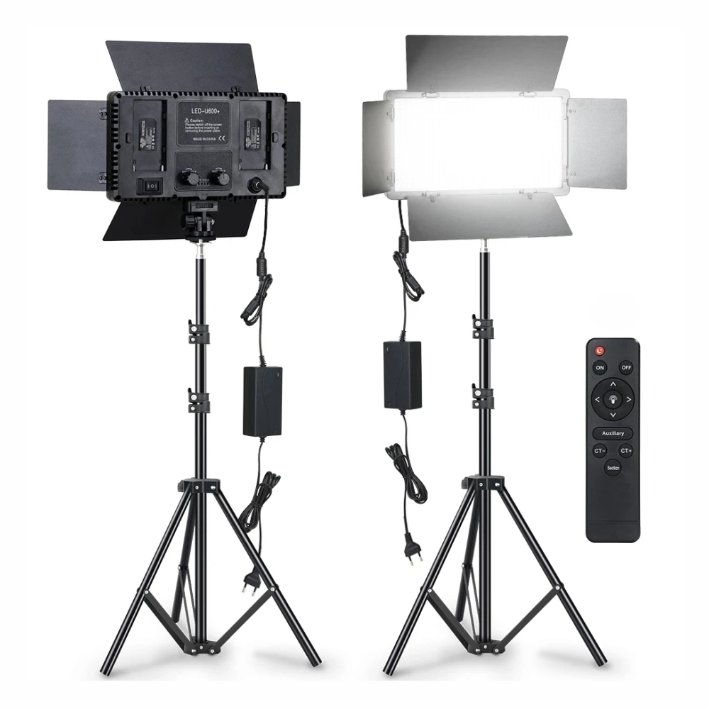 Panel Luz LED Fotografía B800 80W Recargable Trípode 2.2m Control