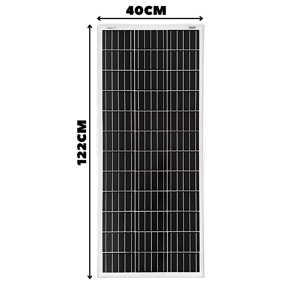 Panel Solar Monocristalino 100W 18V Kit Energía Casas Fincas Techo