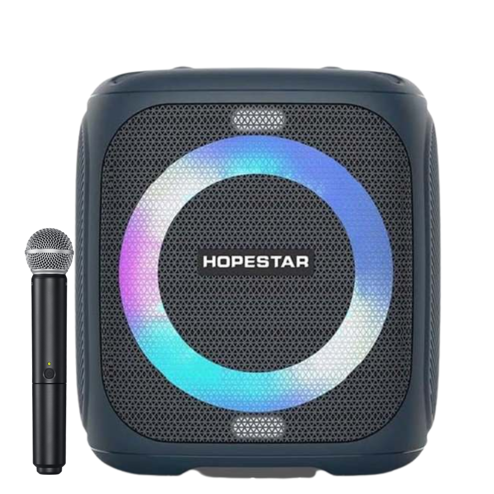 Parlante Bluetooth Hopstar Party 100 50W Luces LED Impermeable