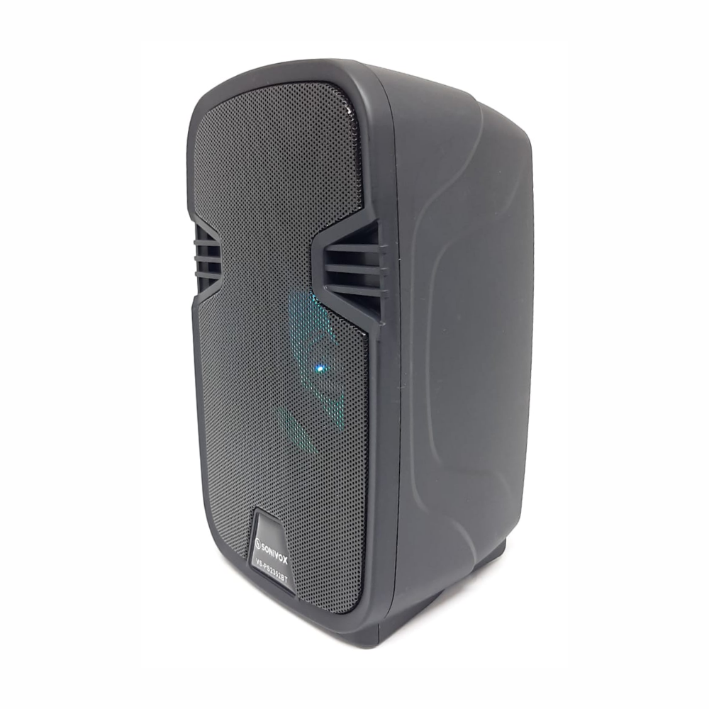 Parlante Portátil Bluetooth Mini Cabina Luz Led Radio FM 8W Recargable