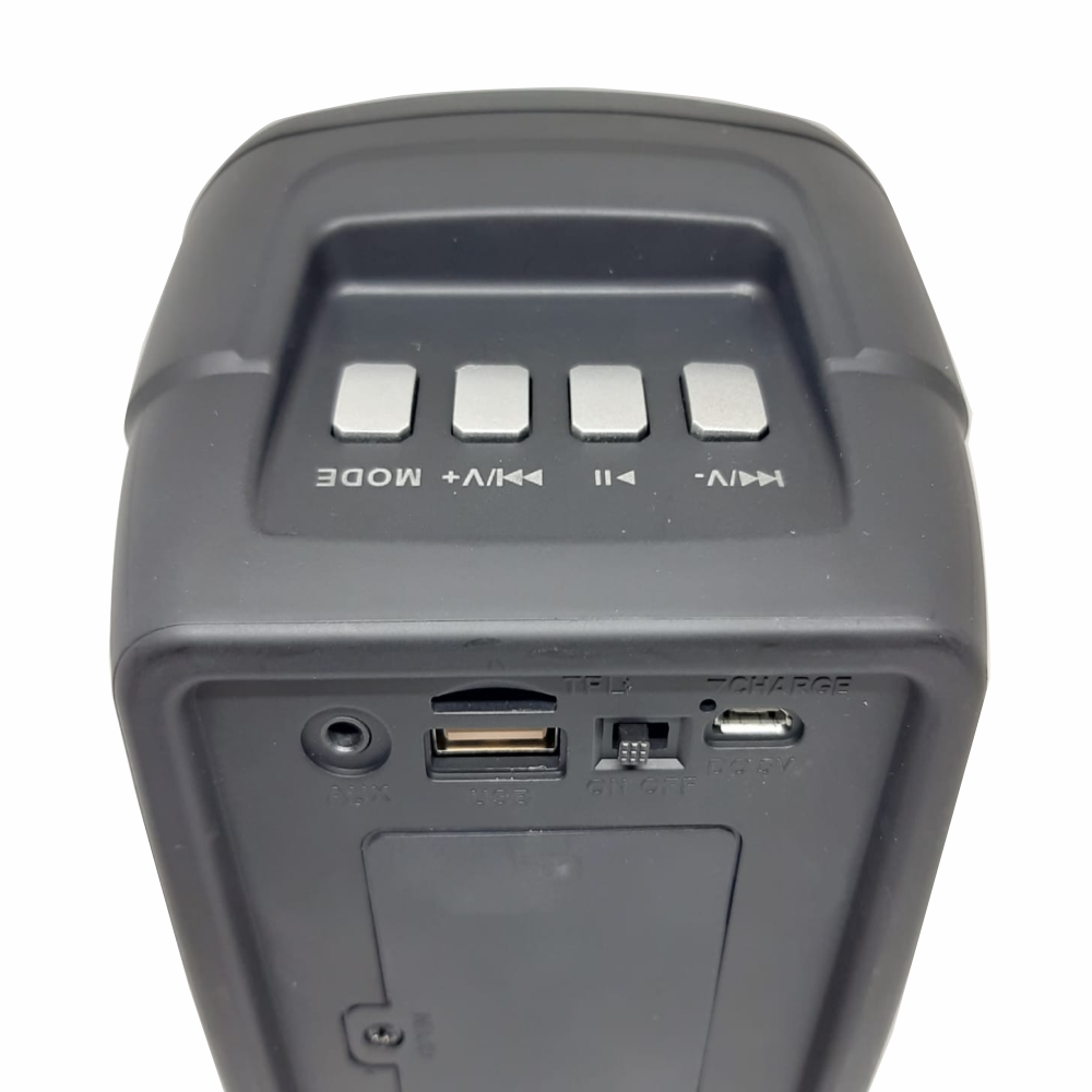 Parlante Portátil Bluetooth Mini Cabina Luz Led Radio FM 8W Recargable