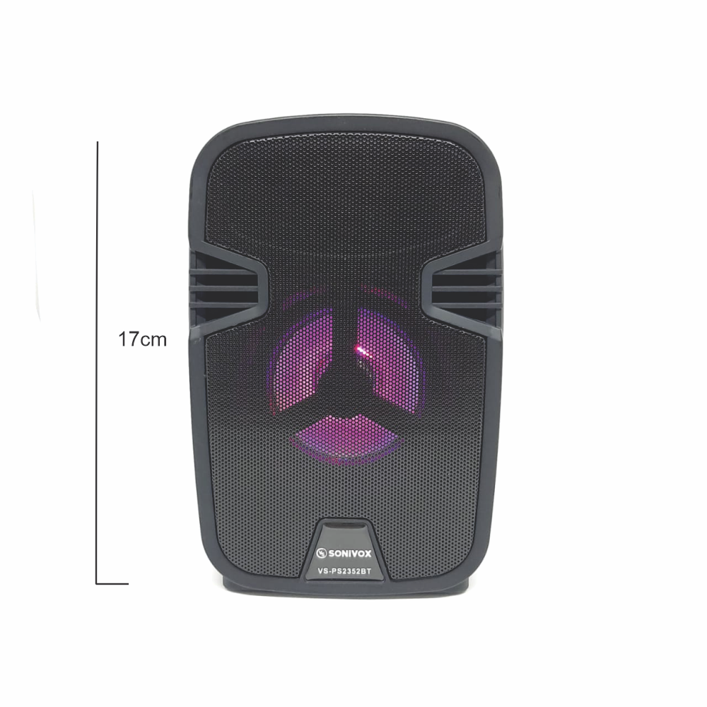 Parlante Portátil Bluetooth Mini Cabina Luz Led Radio FM 8W Recargable