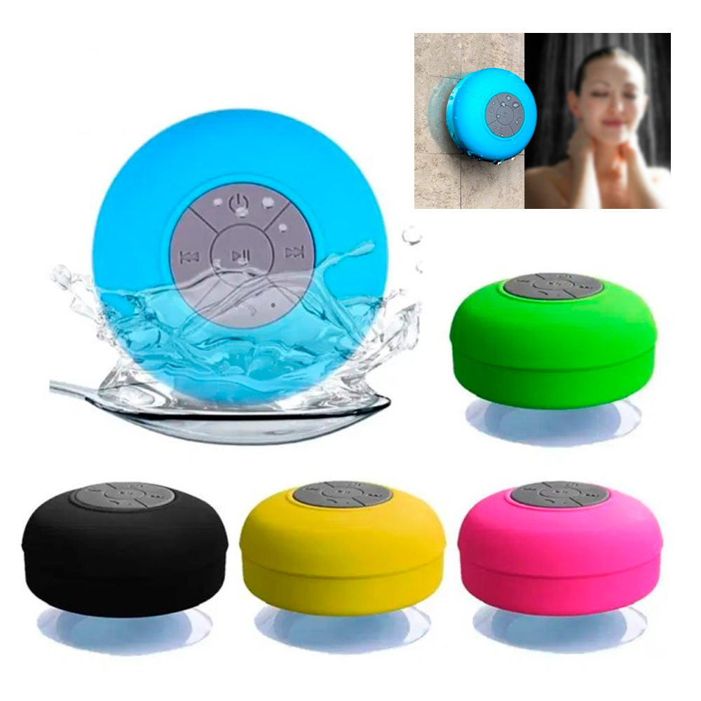 Parlante Bluetooth Ducha Resistente Agua Recargable Ventosa Micrófono