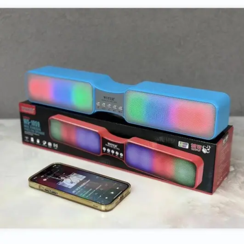 Parlante Barra Bluetooth 5.0 Estéreo Radio FM Micro SD AUX Recargable
