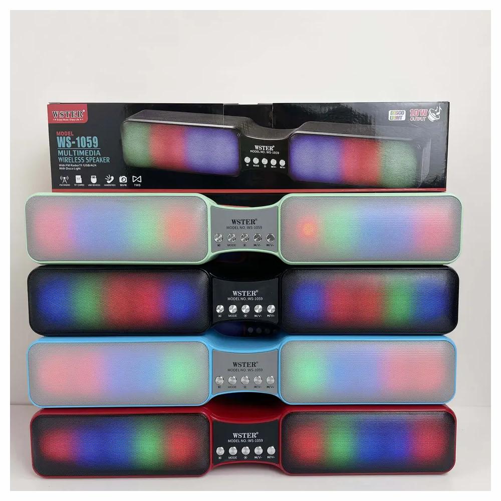 Parlante Barra Bluetooth 5.0 Estéreo Radio FM Micro SD AUX Recargable