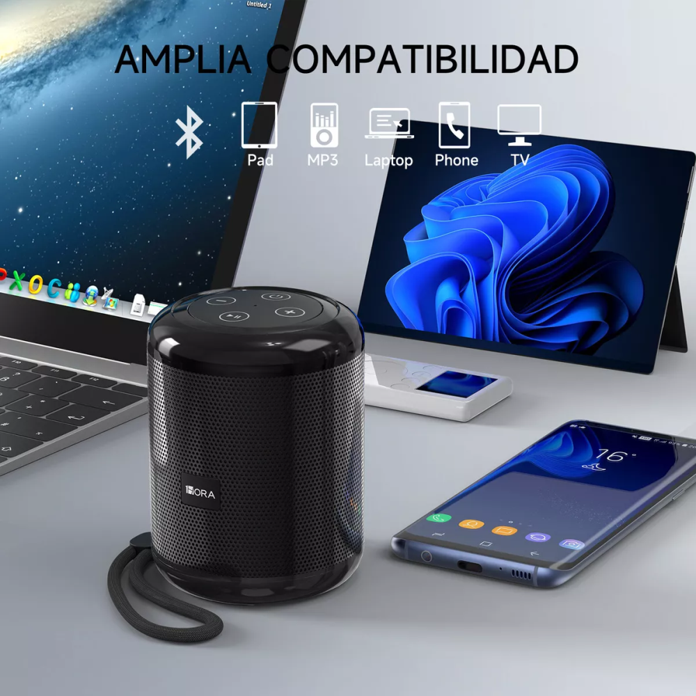 Mini Parlante Bluetooth 5.1 Portátil Recargable Radio FM USB Micro SD