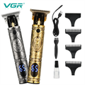 Máquina Patillera Recargable VGR V-228 Pantalla LCD Barbería Casa