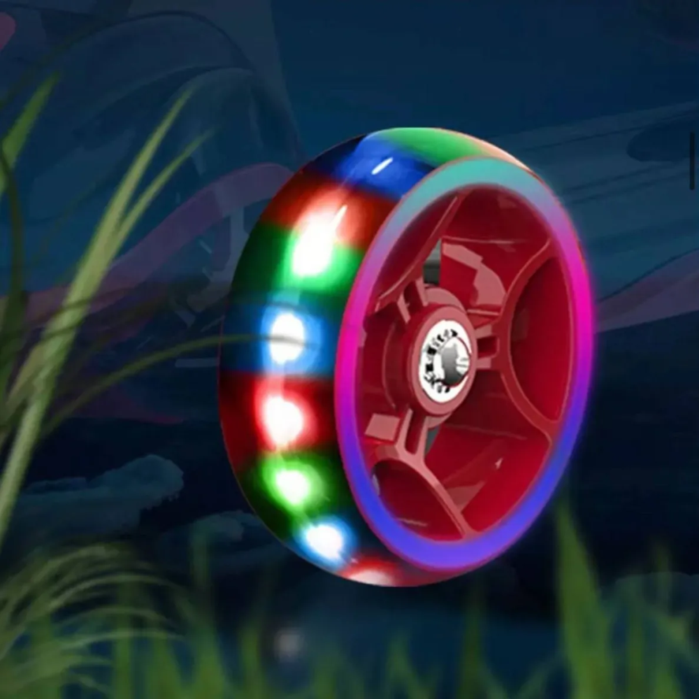 Scooter Niños Burbujas Música Luces LED 3 Ruedas Plegable Ajustable