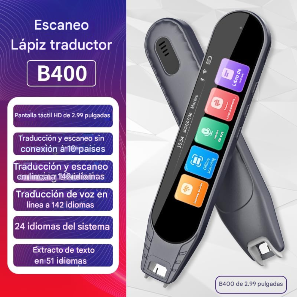 Lápiz Escáner Traductor Idiomas Texto Voz 142 Idiomas B400 Estudiantes