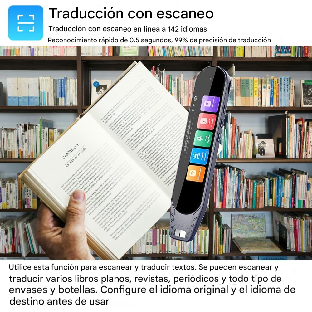Lápiz Escáner Traductor Idiomas Texto Voz 142 Idiomas B400 Estudiantes