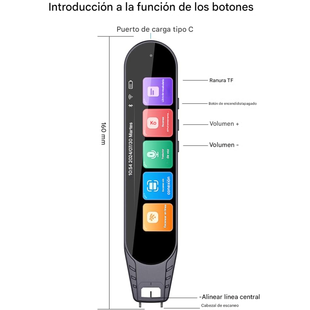 Lápiz Escáner Traductor Idiomas Texto Voz 142 Idiomas B400 Estudiantes