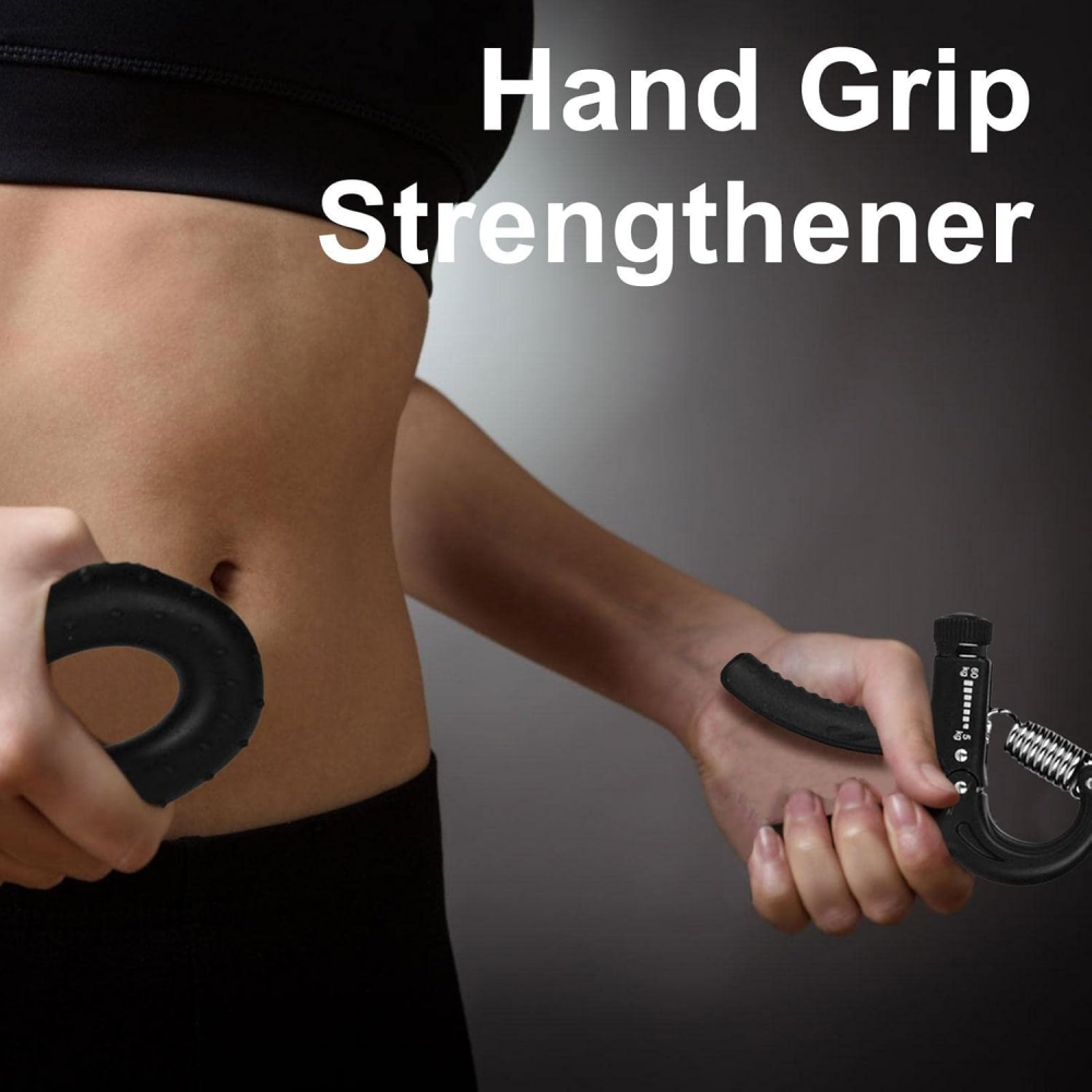 Ejercitador Mano Antebrazo Pinza Graduable 60kg Kit 5 Piezas Contador