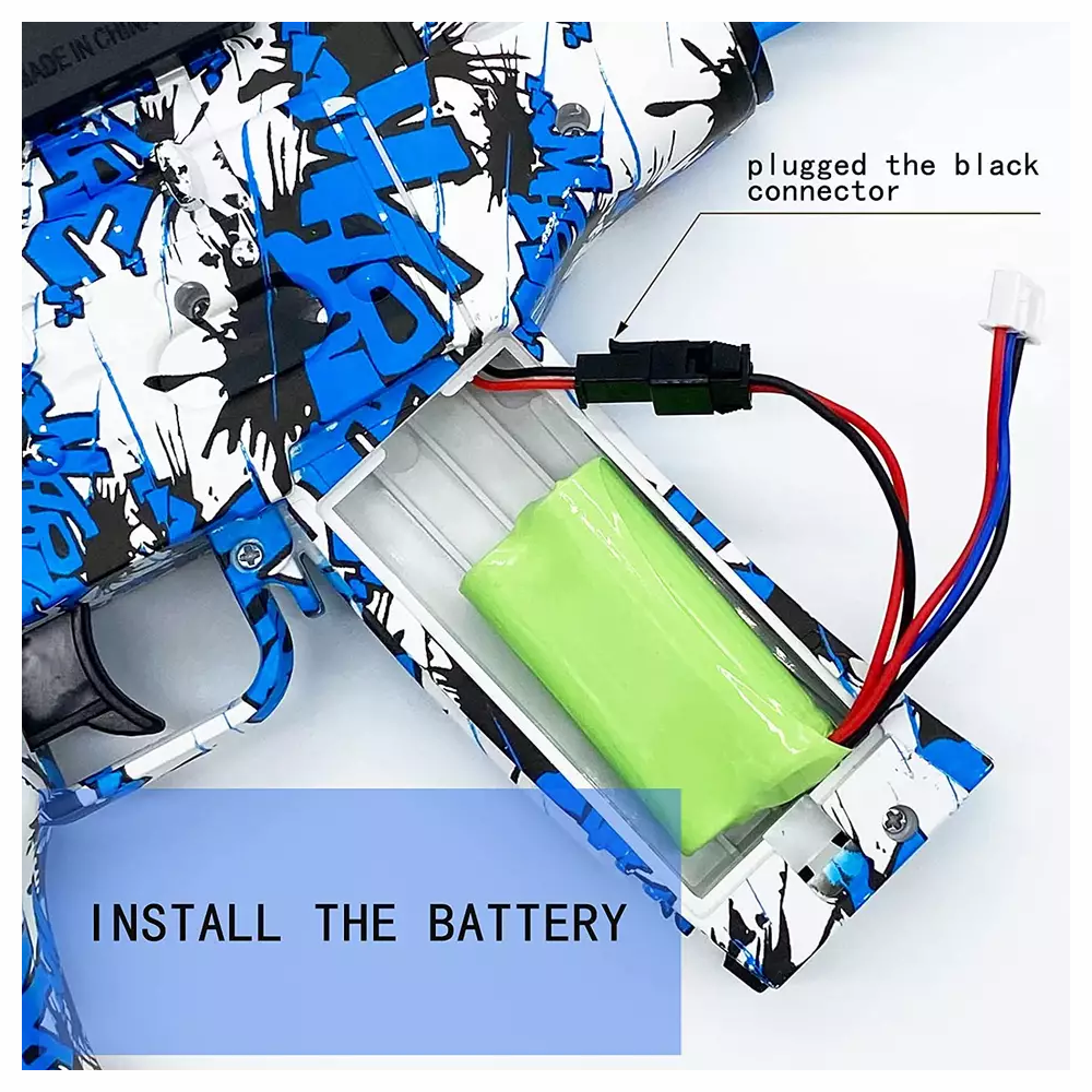 Pistola Hidrogel Recargable Bolas Gel Ráfaga Automática Batería 7.4V