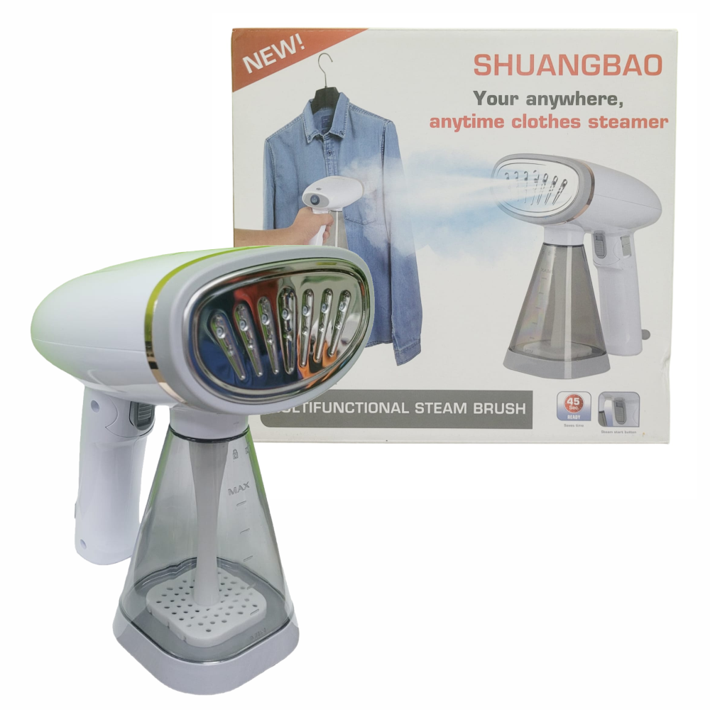 Plancha Vertical Vapor Ropa Portátil Viajera 1100W Tanque 250ml